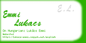 emmi lukacs business card